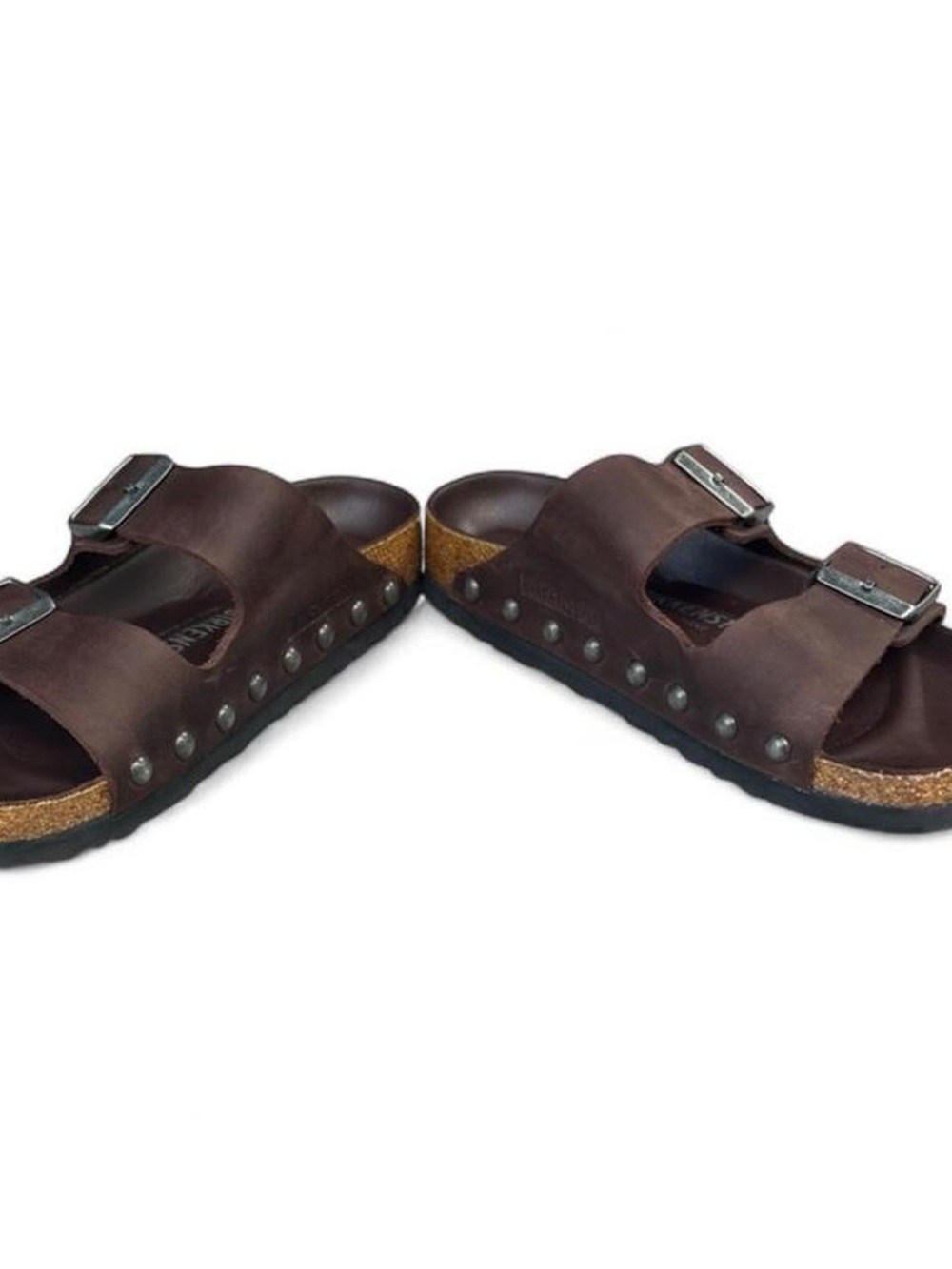 Rare Birkenstock Arizona Light Studs Habana Oiled Leather EU 38 US 7-7.5 Narrow - Picture 6 of 8
